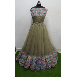 Net Malti Flower Work  (Mtr Wise Cost)